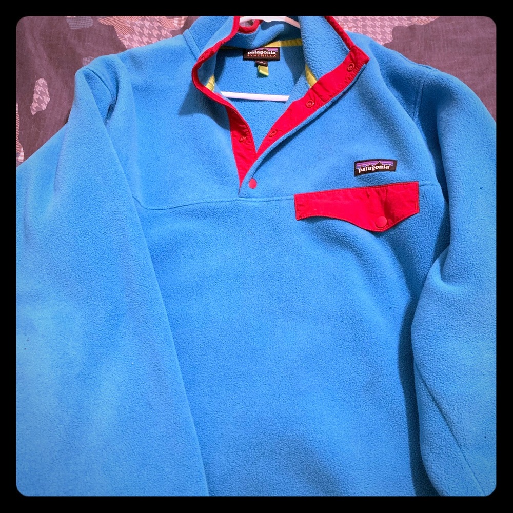 Patagonia Electric Blue Fleece Synchilla Pullover